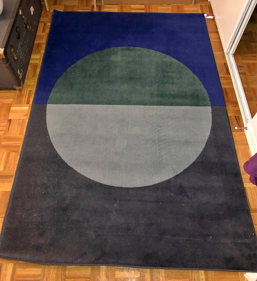 Blue Geometric Carpet