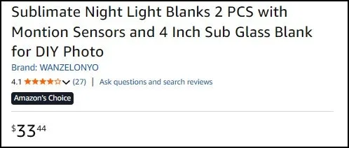 Sublimate Night Light Blanks 2 PCS with Motion Sensors (New) image indicator(2)