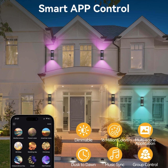 Smart Outdoor Wall Lights (Brand New) - photo 3