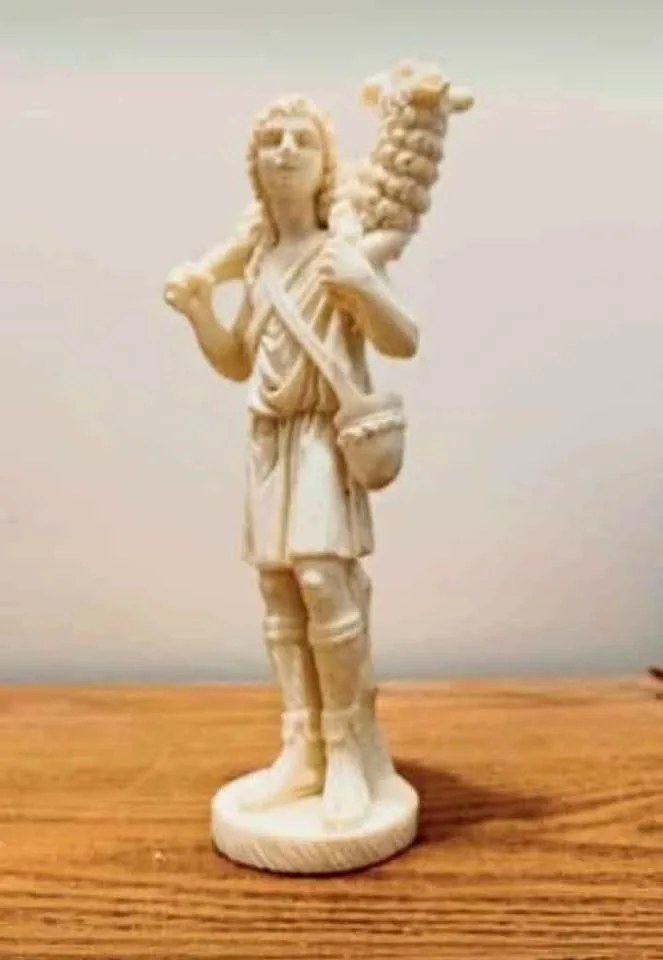 Vintage Signed A.Lucchesi The Good Shepherd Statue