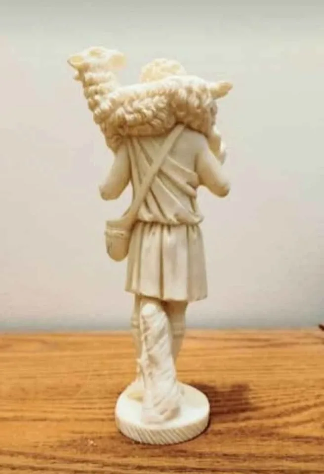 Vintage Signed A.Lucchesi The Good Shepherd Statue image indicator(4)