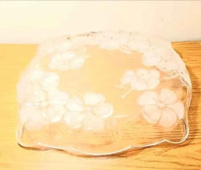 Large German Walther Glas Frosted Crystal Platter image indicator(3)