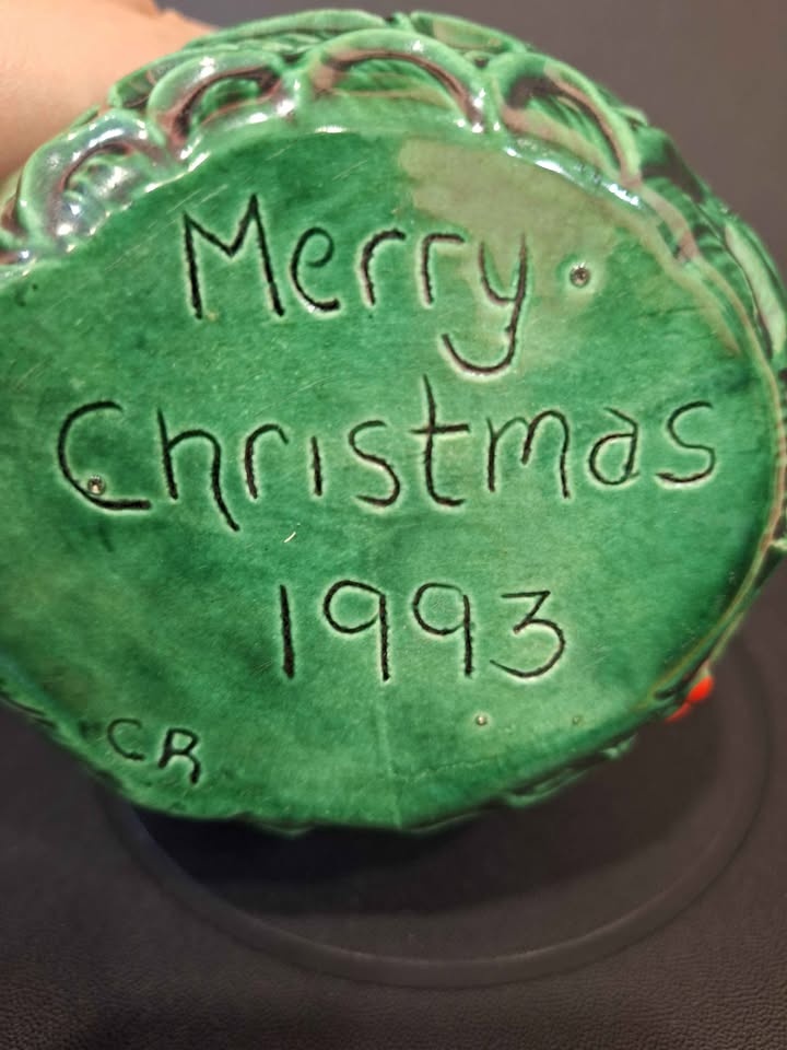 Vintage Holly Christmas Candle Holder - photo 4