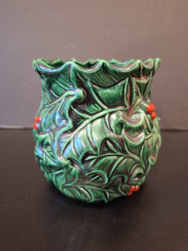 Vintage Holly Christmas Candle Holder - photo 5