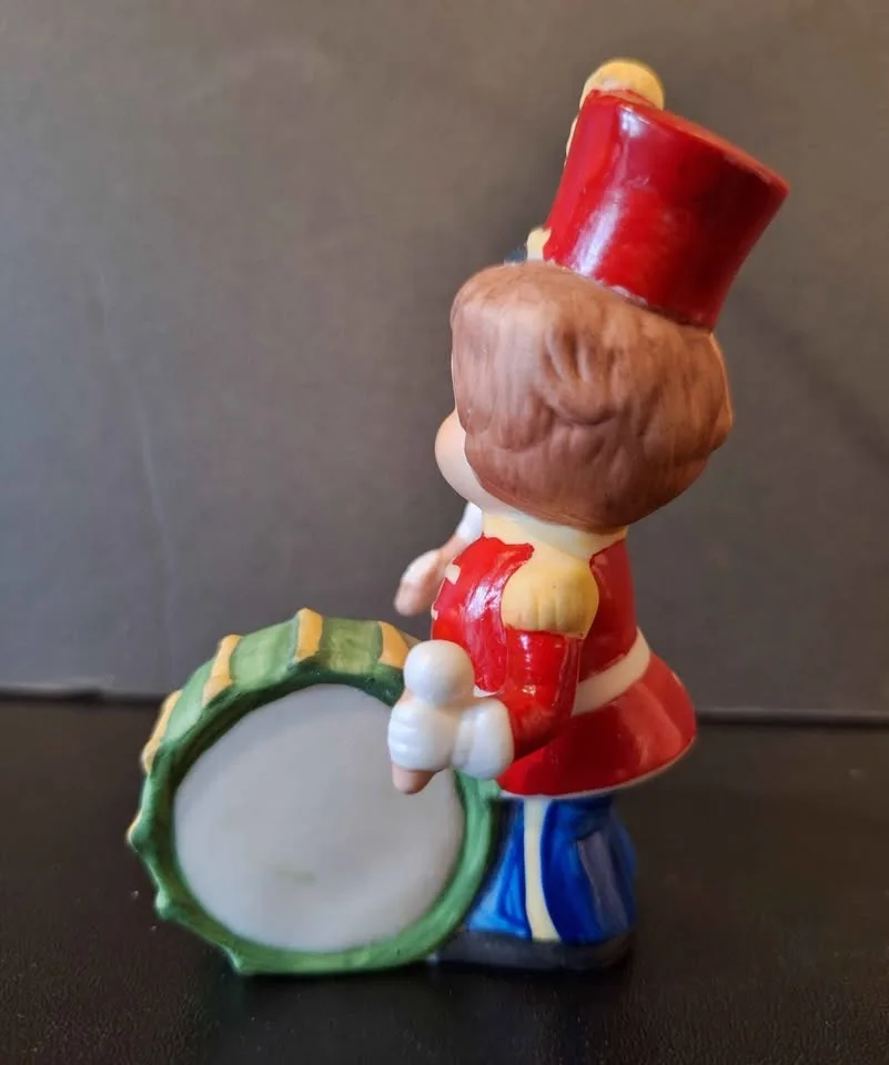 Holiday Christmas Figurine Drummer Girl Mark and Maker Unknown image indicator(4)