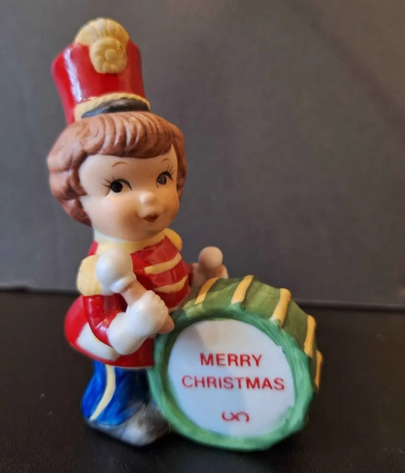 Holiday Christmas Figurine Drummer Girl Mark and Maker Unknown image indicator(6)