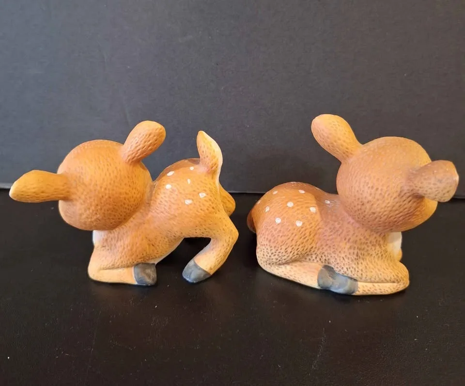 Vintage Pair Homco Baby Deer Fawns #1473 Adorable image indicator(5)