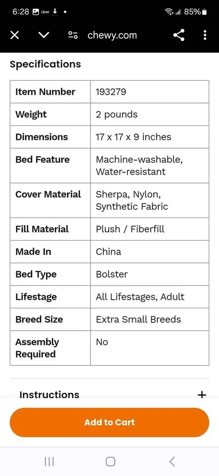 Cozy Ilan Cuddle Cup Pet Bed, for pets up to 12 lbs. image indicator(6)