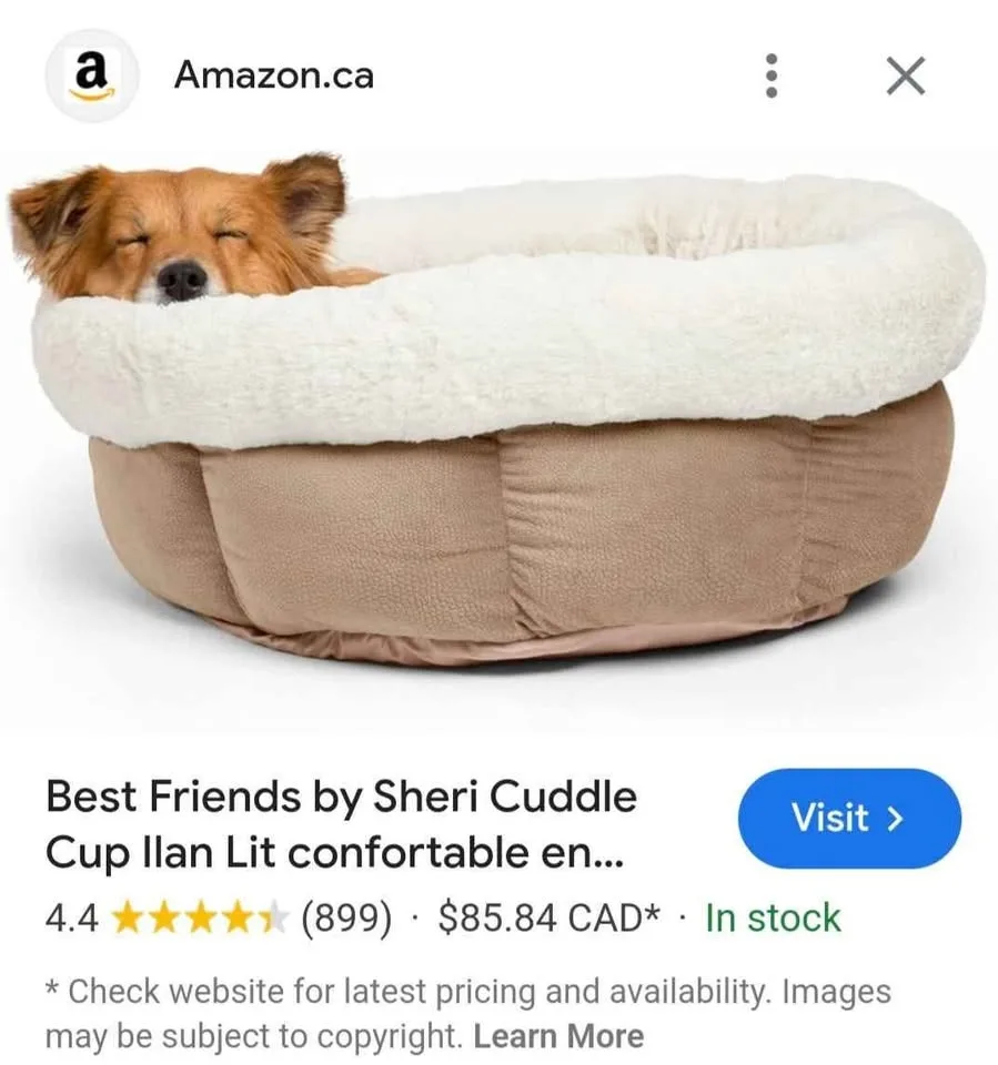 Cozy Ilan Cuddle Cup Pet Bed, for pets up to 12 lbs. image indicator(8)