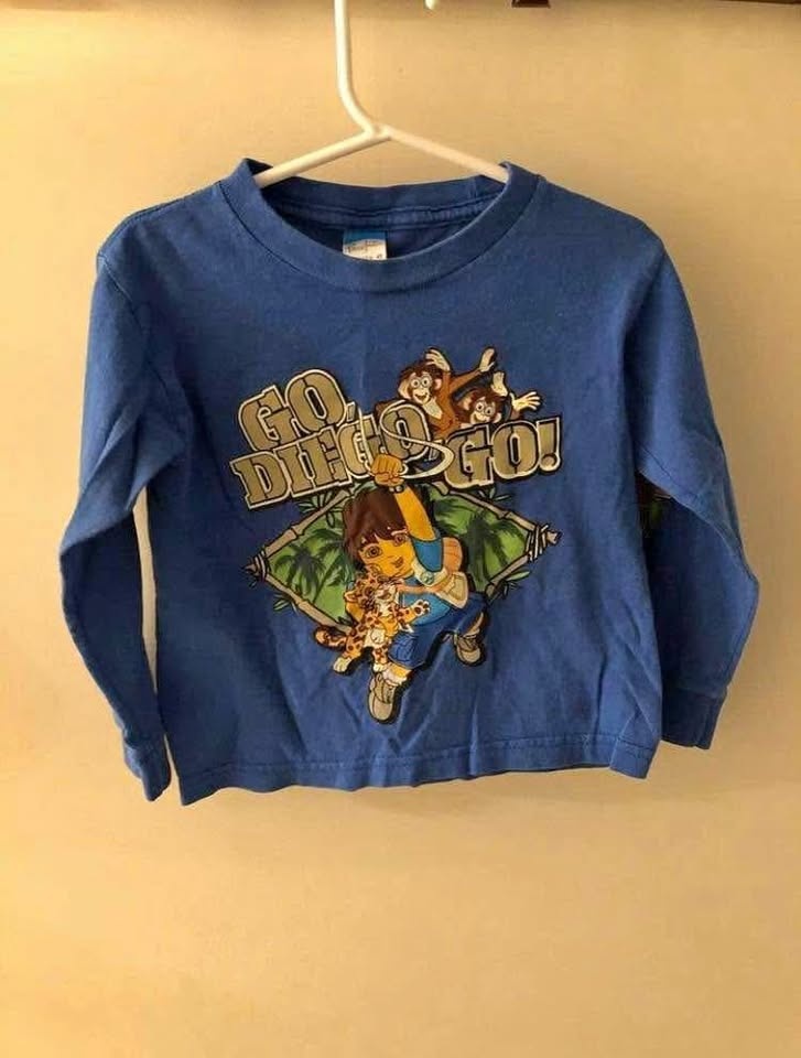 Boys Long Sleeve Shirt (Go Diego Go!) - Size 4T