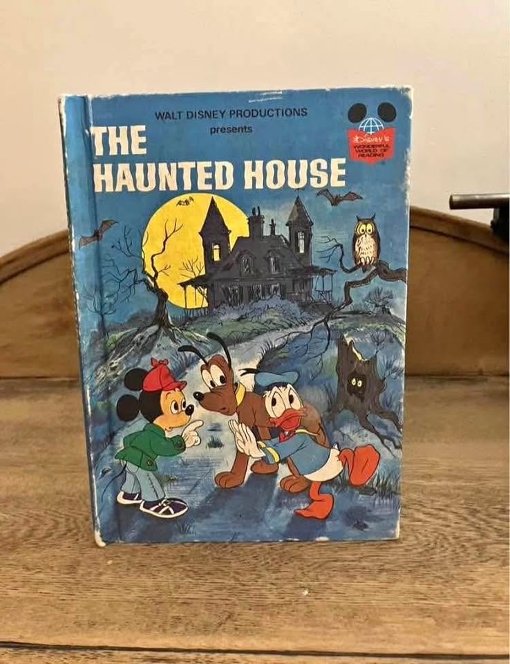 Halloween Book Haunted Mansion Mickey Mouse 1975 Walt Disney Pro