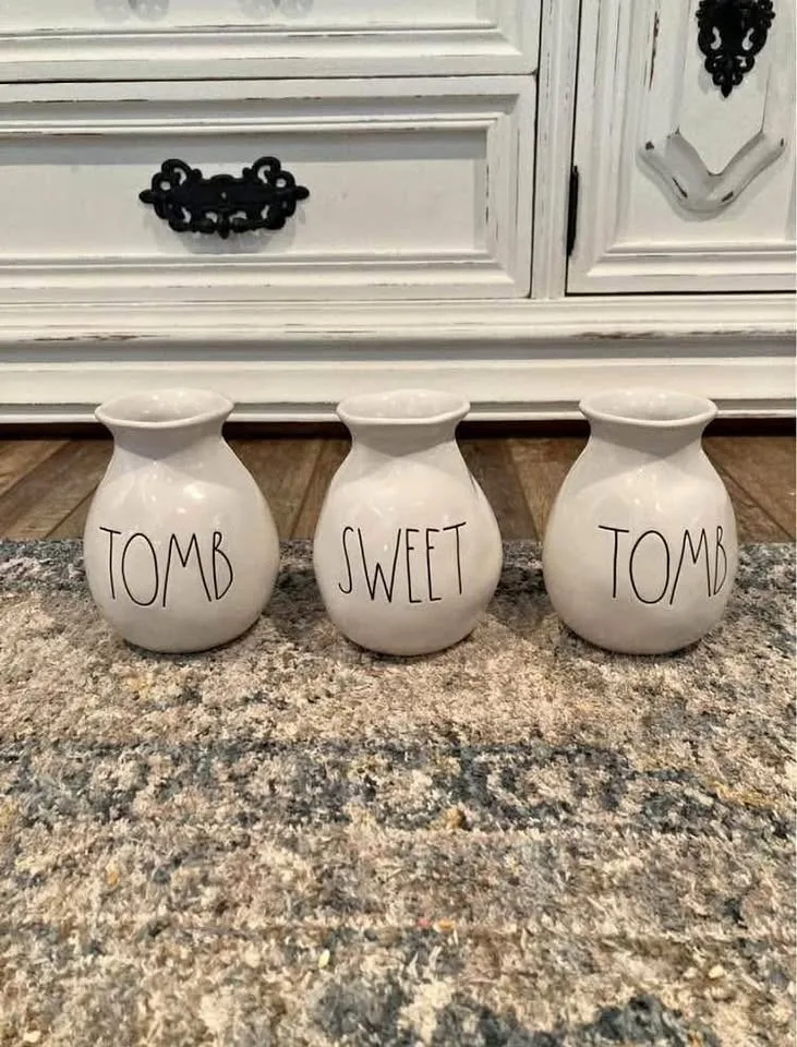 Rae Dunn Tomb Sweet Tomb Vase Set of 3
