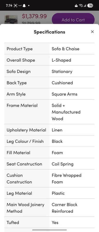 Sofa - sectional left side image indicator(5)