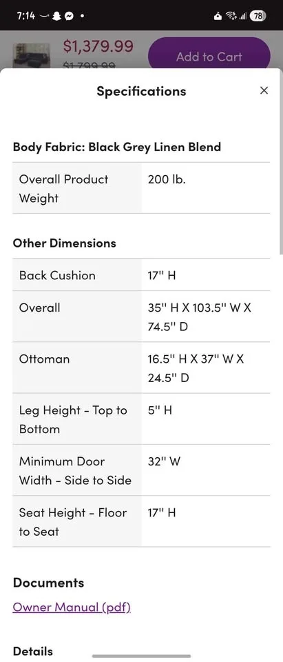 Sofa - sectional left side image indicator(6)