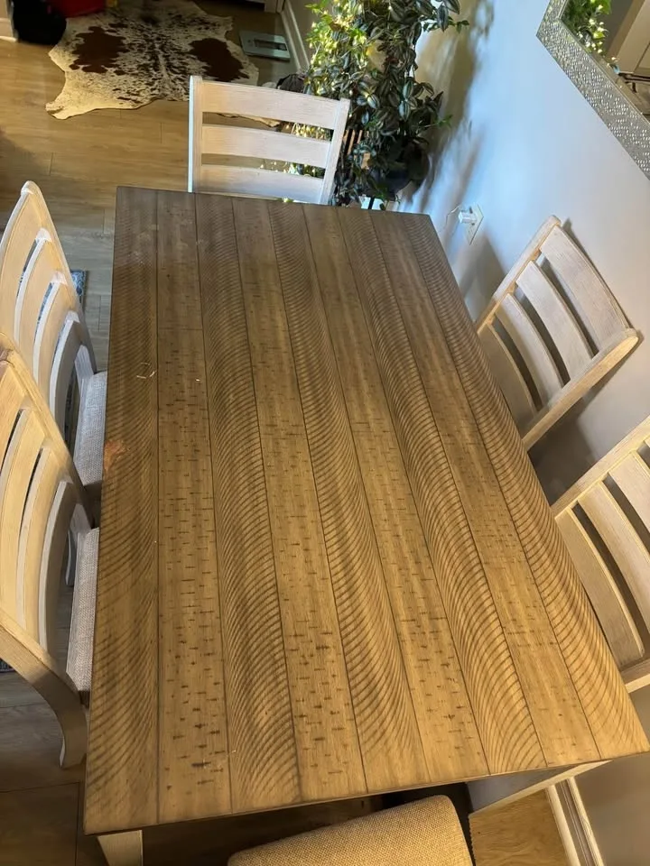 Rustic 6-Piece Dining Table Set image indicator(2)