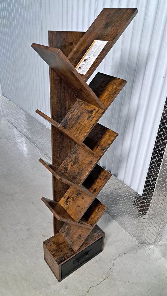 Tree Bookshelf, 9-Shelf Free Standing Tree Bookcase