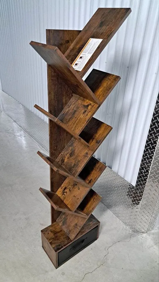 Tree Bookshelf, 9-Shelf Free Standing Tree Bookcase