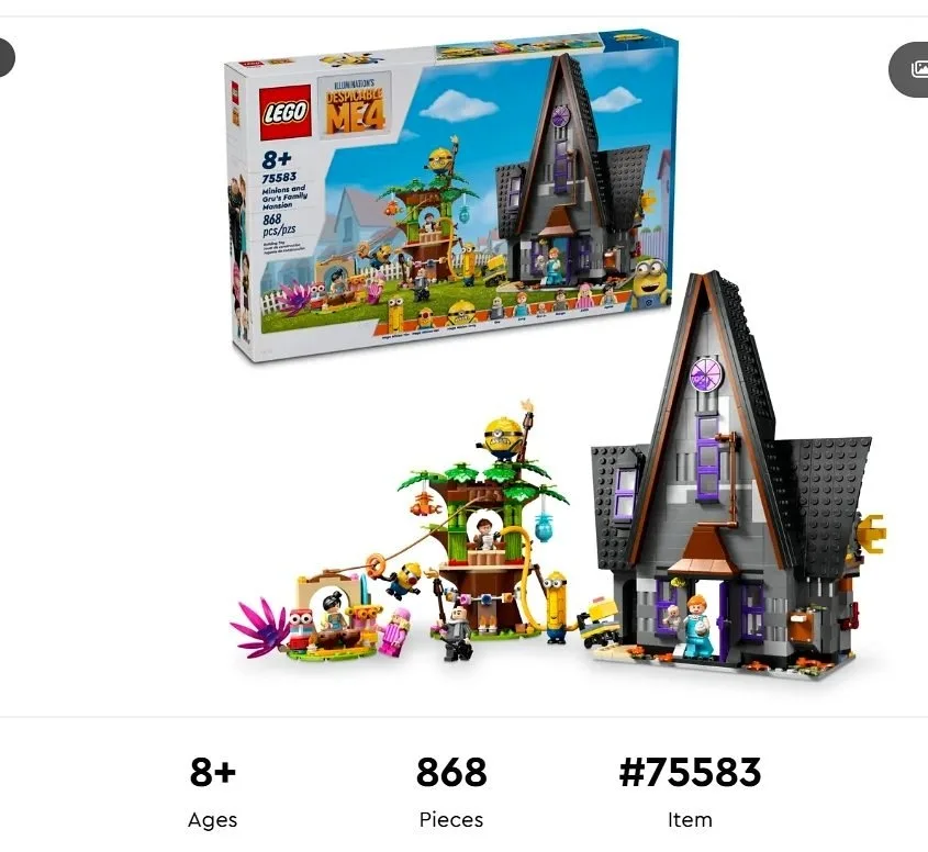 Lego 75583 - Minions and Gru's Family Mansion - BNIB