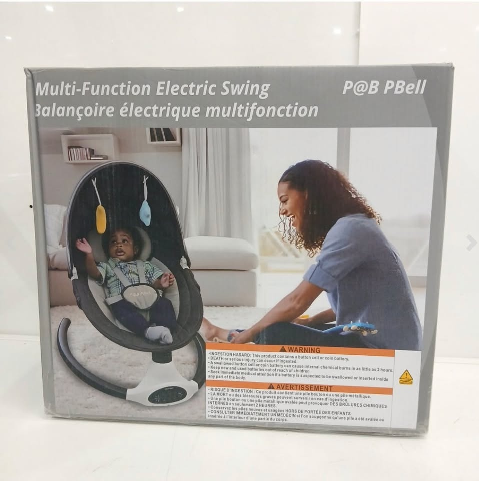 p@b pbell 5-Speed Electric Baby Swing - Black (BB006K) - photo 2