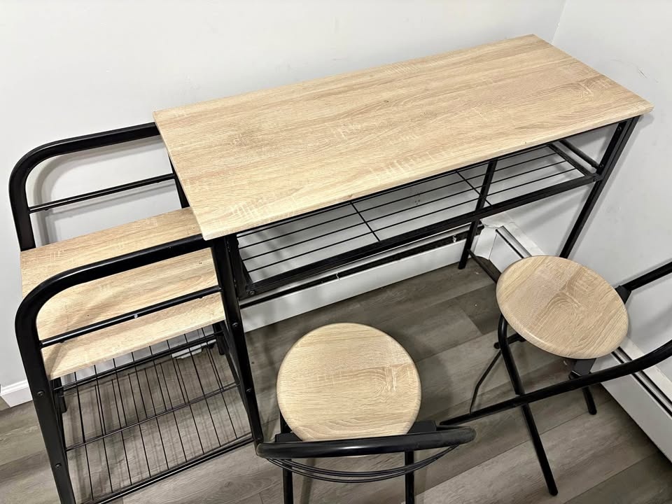 Bar with shelves and chairs