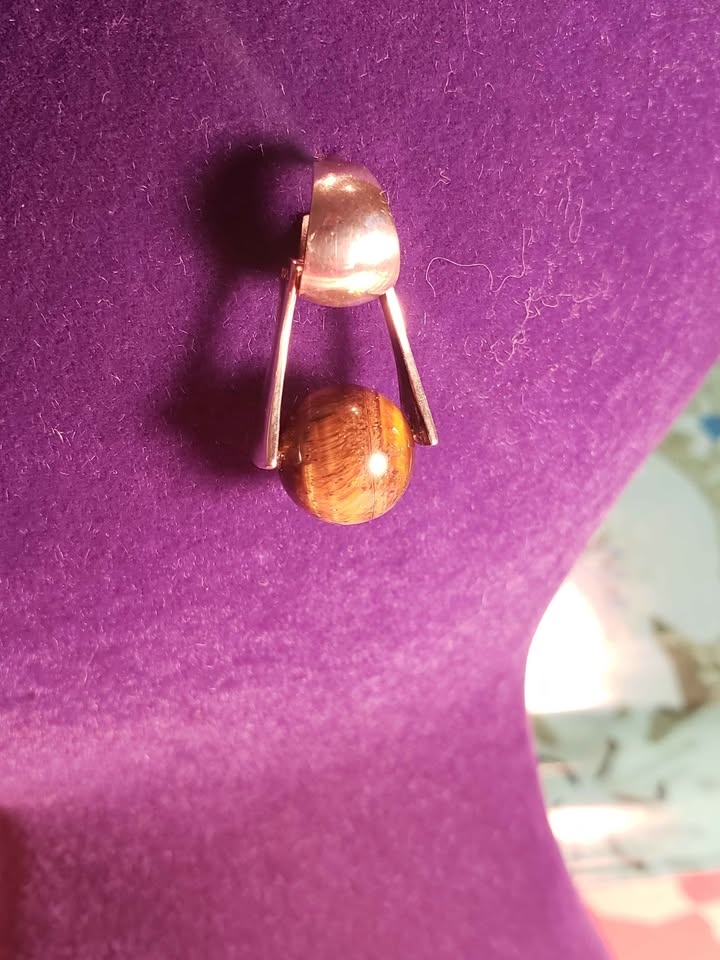 Sterling Tiger's Eye Earrings - photo 2