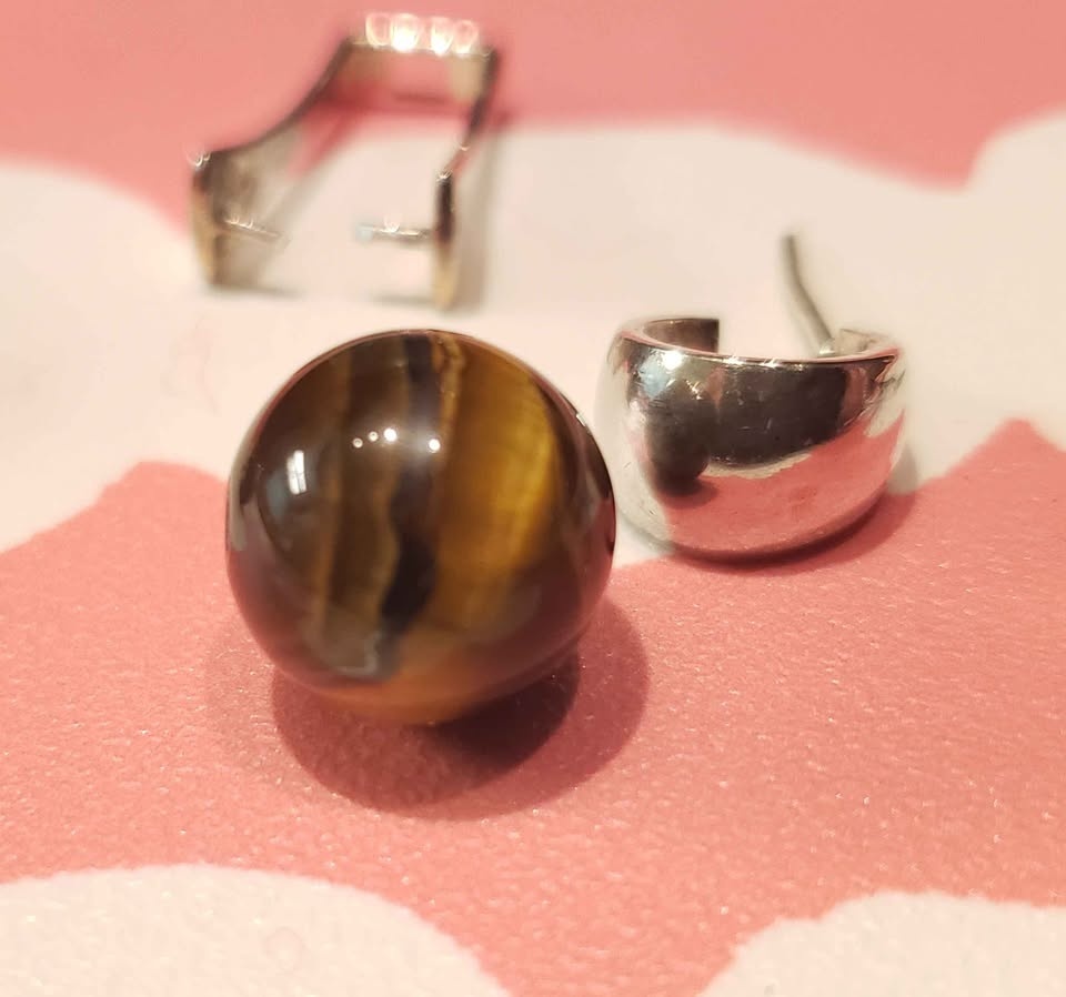 Sterling Tiger's Eye Earrings - photo 4