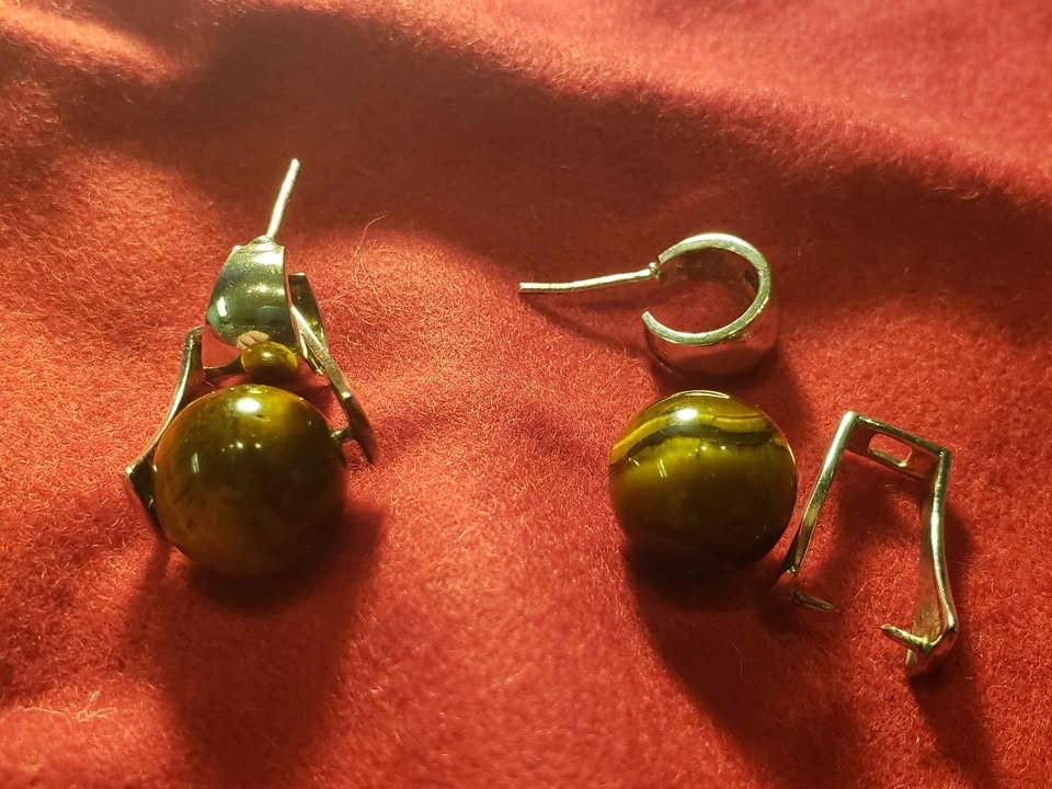 Sterling Tiger's Eye Earrings - photo 5