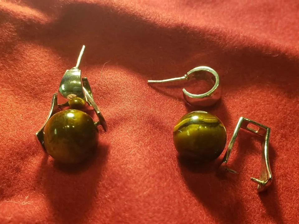 Sterling Tiger's Eye Earrings image indicator(5)