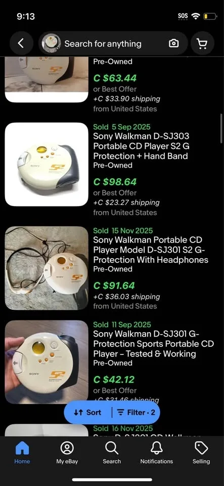 Sony Walkman D-SJ301 CD-R/RW Portable CD Player! image indicator(6)