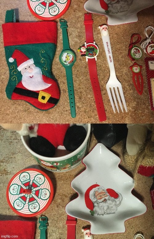 CHRISTMAS SANTA CLAUS LOT PLUSH WIND UP TOYS CHIMNEY - photo 3