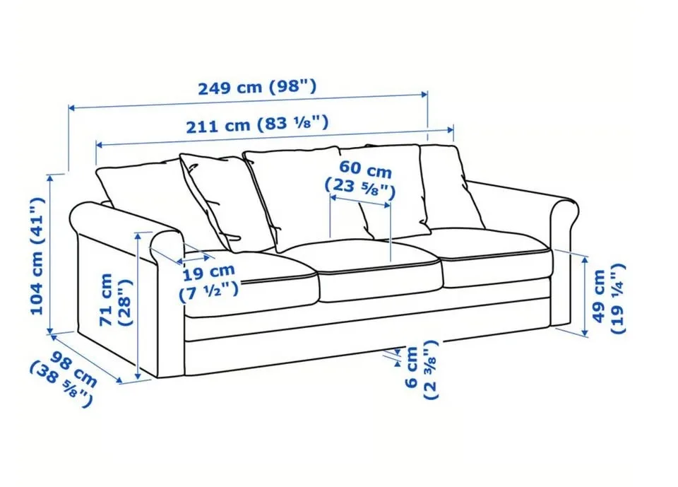 Grey HÄRLANDA IKEA sofa couch image indicator(6)
