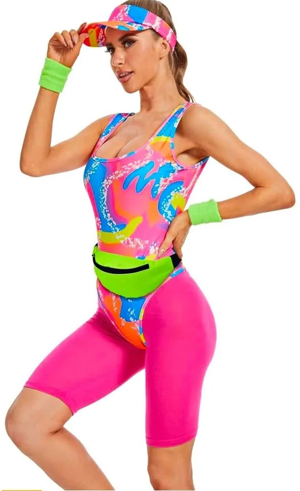 NEW-80's workout costume. Size Large