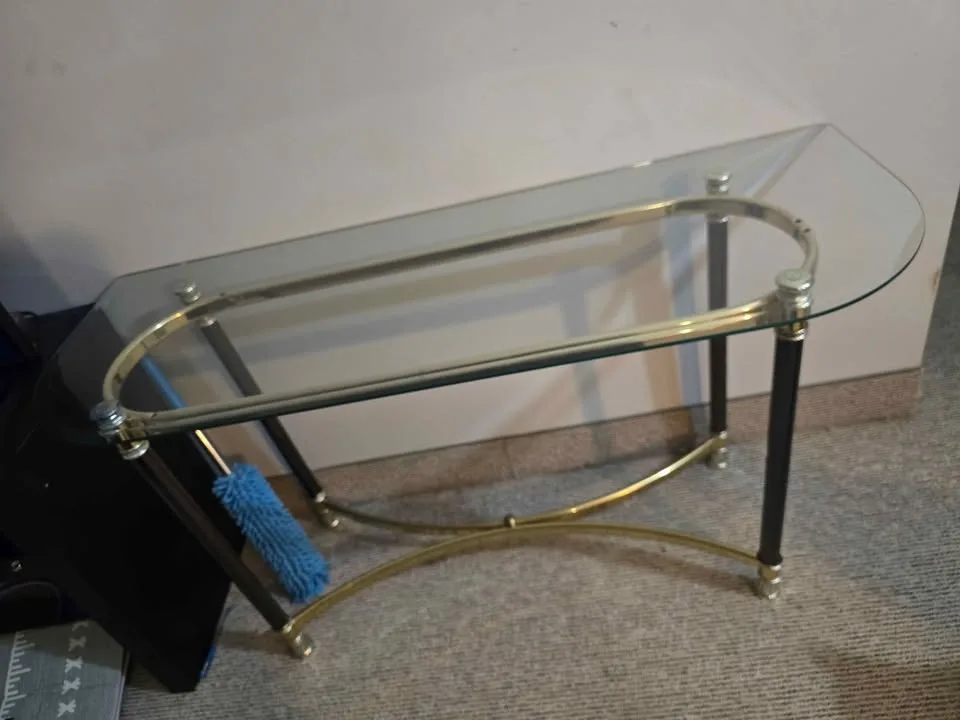 ✨ Glass & Metal Console Table + 2 Side Tables – Set of 3 ✨ image indicator(2)