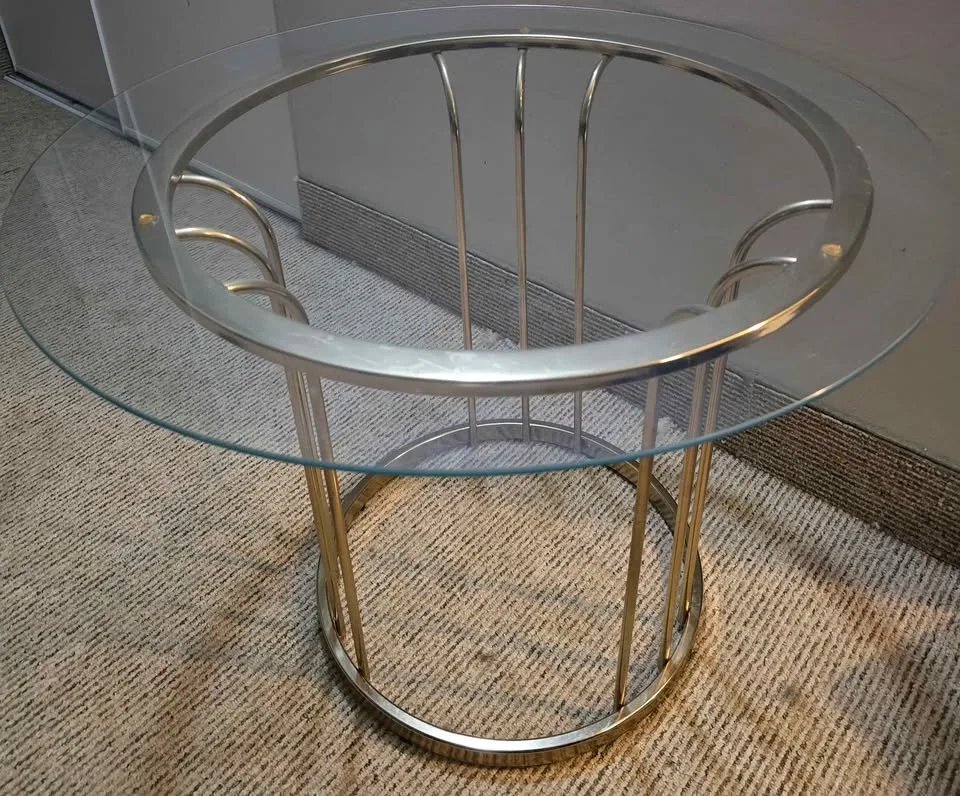 ✨ Glass & Metal Console Table + 2 Side Tables – Set of 3 ✨ image indicator(4)