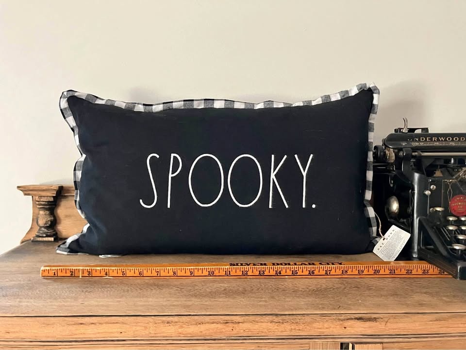 Rae Dunn Halloween Spooky Pillow 13” x 22”