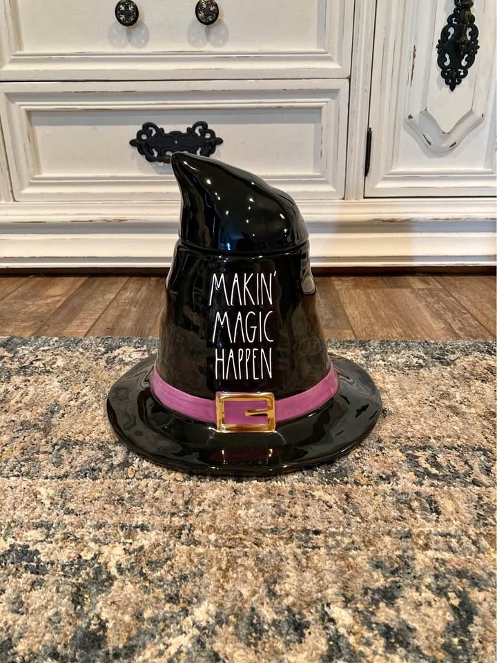 Rae Dunn Halloween Witch Hat Canister - Making Magic Happen