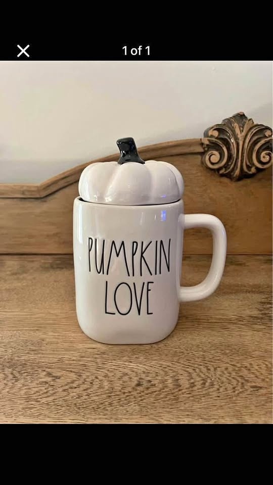 Rae Dunn Pumpkin Love Topper Mug