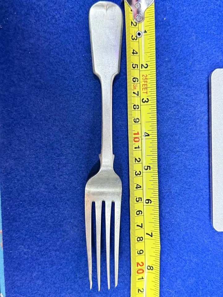 Antique solid silver fork
