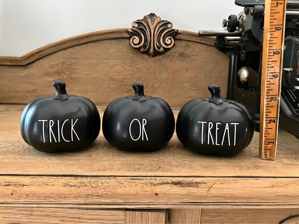 Rae Dunn Halloween Trick or Treat Mini Pumpkins