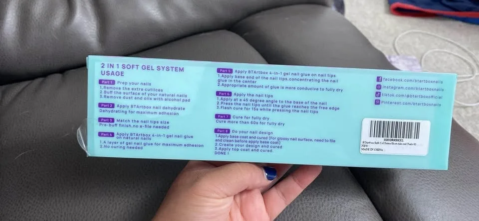 Clear Soft Gel Soak Off Artificial Nails image indicator(2)