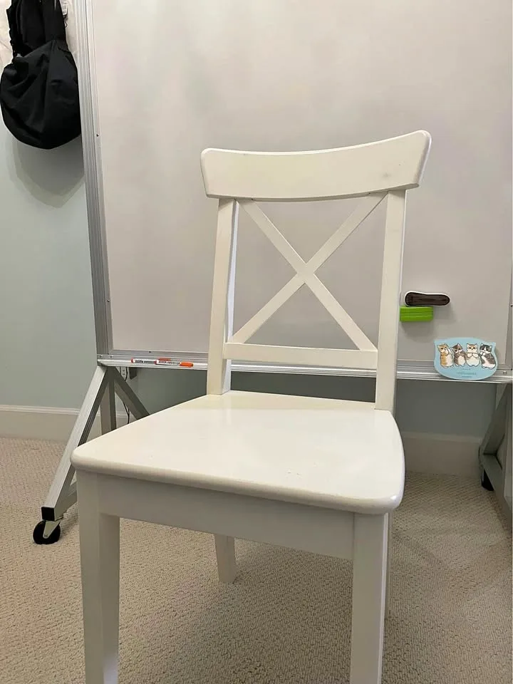 White IKEA chair
