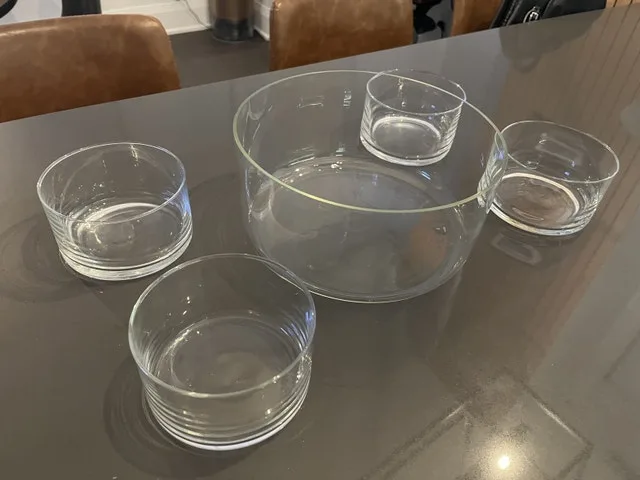 Glass Serving Bowl Set