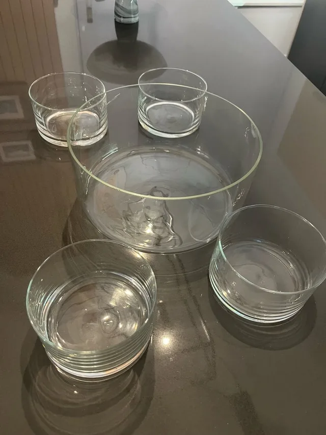 Glass Serving Bowl Set image indicator(4)