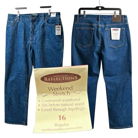 NORTHERN REFLECTIONS Med Wash Stretch Relaxed Fit Jeans