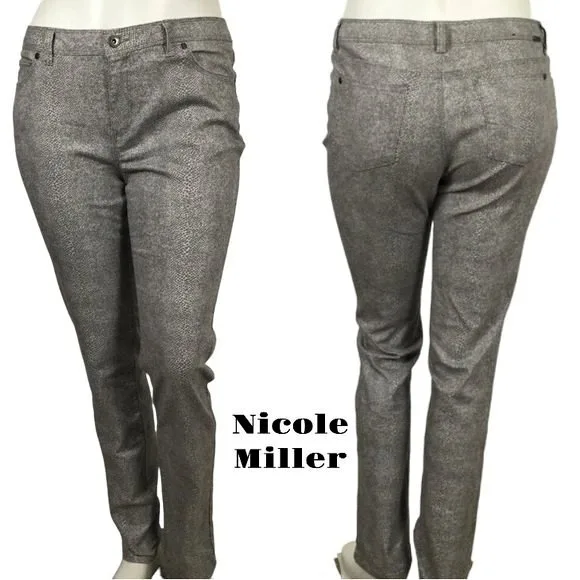 NICOLE MILLER ORIGINAL Jeans Grey/White, 12