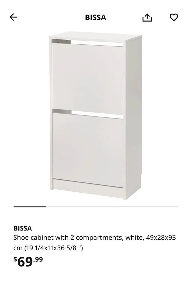 IKEA BISSA SHOE CABINET image indicator(5)