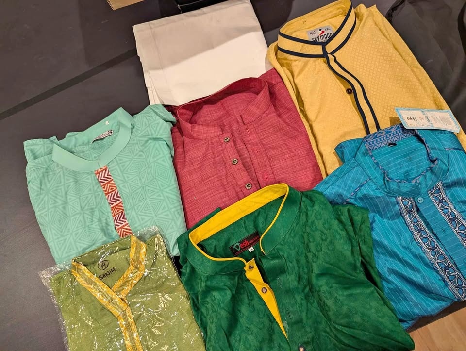 Four (4) mens kurtas punjabis Indian outfit - $25 each