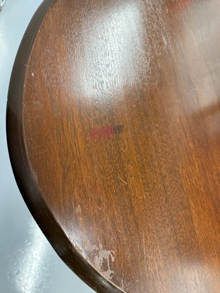 Kidney-Shaped Wooden Table with Metal Coil Legs - photo 4