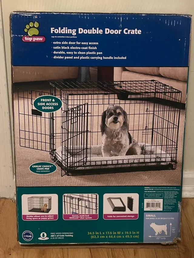 Top Paw Double Door Crate