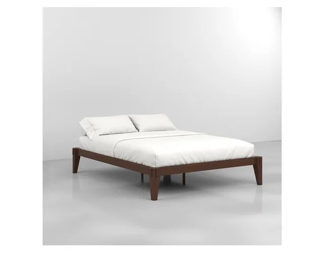 Solid Wood Queen Bed Frame - Modern Minimalist